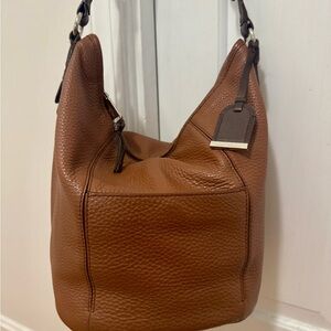 Cole Haan Brown Leather Bucket/Hobo Bag